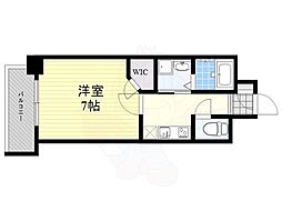 グランカーサ渡辺通 1Kの間取図画像
