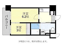 アメニティ香椎宮前 2Kの間取図画像