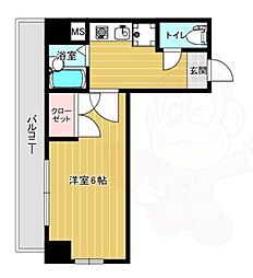 マンション花房 1Kの間取図画像