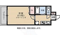 リファレンスイーストパーク 1Kの間取図画像