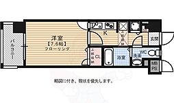 エンクレスト天神3 1Kの間取図画像
