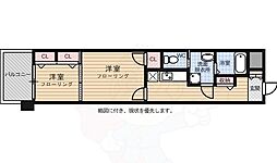 エンクレスト渡辺通2 2Kの間取図画像