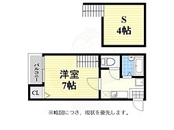 エターナル美野島 1Kの間取図画像