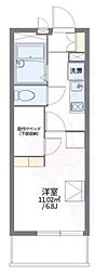 レオパレスブランシュ 1Kの間取図画像