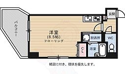 レジディア博多 ワンルームの間取図画像