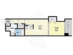 グラヴィス平尾 1LDKの間取図画像