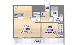 リファレンス東公園 1LDKの間取図画像