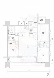 エンクレスト博多EXCEED 3LDKの間取図画像