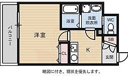 サヴォイエクセルシオール 1Kの間取図画像