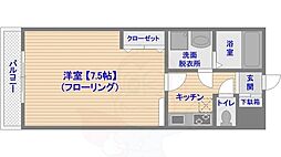 エンクレスト博多 1Kの間取図画像
