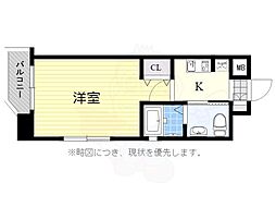 エステムコート博多駅前アヴェール 1Kの間取図画像
