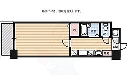 エンクレスト赤坂壱番館 1Kの間取図画像