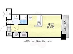 キャッスル大手門 ワンルームの間取図画像