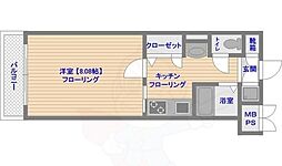 エンクレスト天神東2 1Kの間取図画像