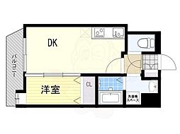 アクアシティ日赤通り 1DKの間取図画像