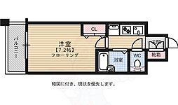 エステムコート博多・祇園ツインタワー ファーストステージ 1Kの間取図画像