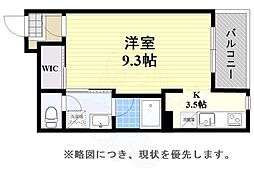 RJRプレシア博多 1Kの間取図画像
