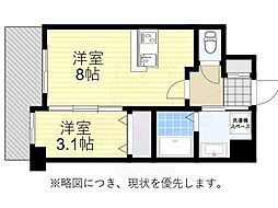 ネストピア東比恵駅前3 1LDKの間取図画像