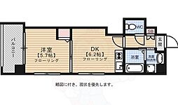 クレストパーク平尾 1DKの間取図画像