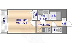 エステムプラザ博多駅南 1Kの間取図画像
