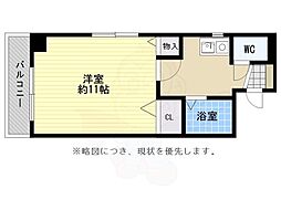 いわき6番館 1Kの間取図画像