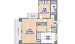 ハイライズ鳥飼 2LDKの間取図画像
