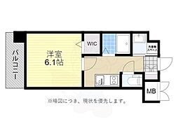 エンクレスト大手門GLOW 1Kの間取図画像