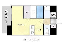 エンクレスト博多駅南FIT 1Kの間取図画像