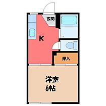 栃木県宇都宮市陽東3丁目（賃貸アパート1K・1階・21.21㎡） その2