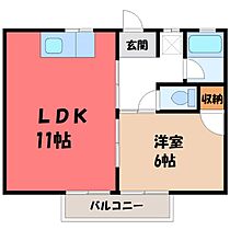 栃木県鹿沼市上野町（賃貸アパート1LDK・2階・36.30㎡） その2