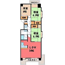 栃木県宇都宮市栄町（賃貸マンション3LDK・7階・80.97㎡） その2