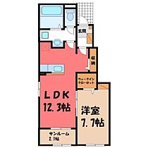 栃木県真岡市下高間木2丁目（賃貸アパート1LDK・1階・50.14㎡） その2