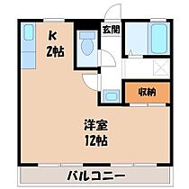 栃木県鹿沼市緑町1丁目（賃貸アパート1R・2階・32.30㎡） その2