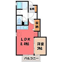 栃木県下都賀郡壬生町中央町（賃貸アパート1LDK・1階・30.31㎡） その2