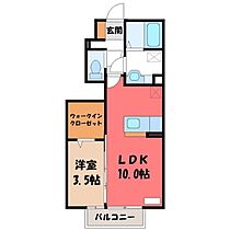 栃木県宇都宮市鶴田町（賃貸アパート1LDK・1階・36.94㎡） その2