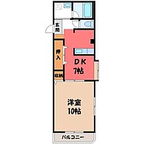 栃木県宇都宮市平松1丁目（賃貸マンション1DK・2階・44.40㎡） その2