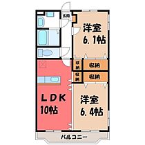 栃木県宇都宮市岩曽町（賃貸マンション2LDK・3階・54.15㎡） その2