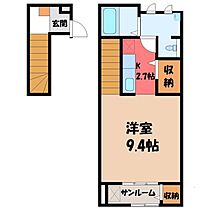 栃木県宇都宮市駒生町（賃貸アパート1K・2階・37.09㎡） その2