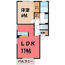 栃木県宇都宮市戸祭2丁目（賃貸アパート1LDK・2階・41.26㎡） その2