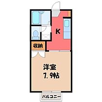 栃木県宇都宮市鶴田町（賃貸アパート1K・1階・26.71㎡） その2