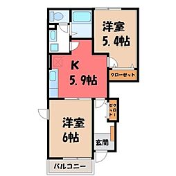 JR東北本線 宇都宮駅 バス20分 堀切下車 徒歩5分 1階/-