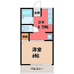 東武宇都宮線 東武宇都宮駅 徒歩15分 2階/-