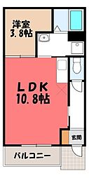 Villa Poire 1LDKの間取図画像