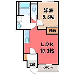 JR東北本線 宇都宮駅 バス15分 戸祭四下車 徒歩4分 1階/-