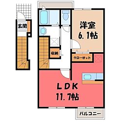 真岡鐵道 真岡駅 徒歩20分 2階/-