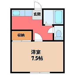 コーポ・アイ 1Kの間取図画像