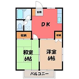 JR東北本線 雀宮駅 徒歩5分 2階/-