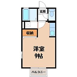 ニューコーポ2 ワンルームの間取図画像