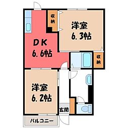 JR東北本線 宇都宮駅 バス21分 中丸下車 徒歩7分 1階/-