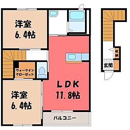 イーストガーデンB 2LDKの間取図画像